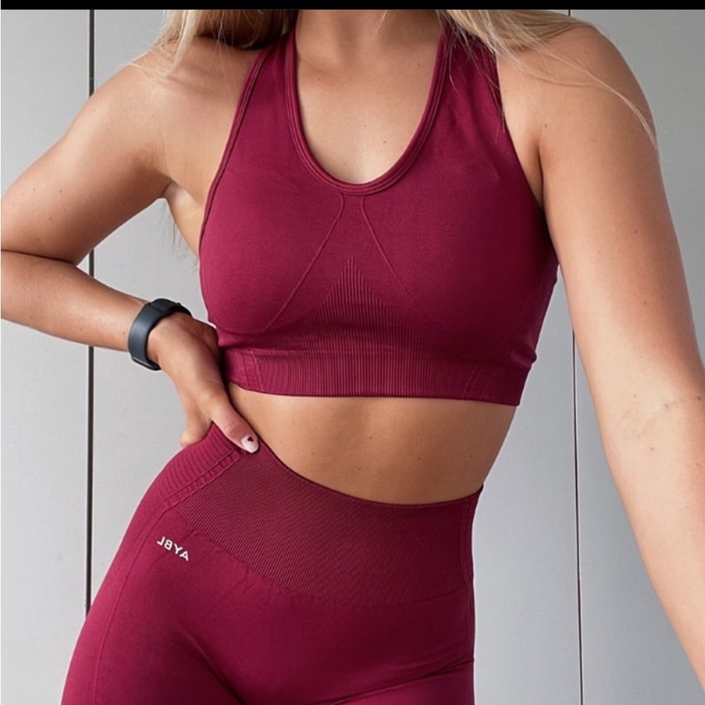 AYBL sports bra in purple wine